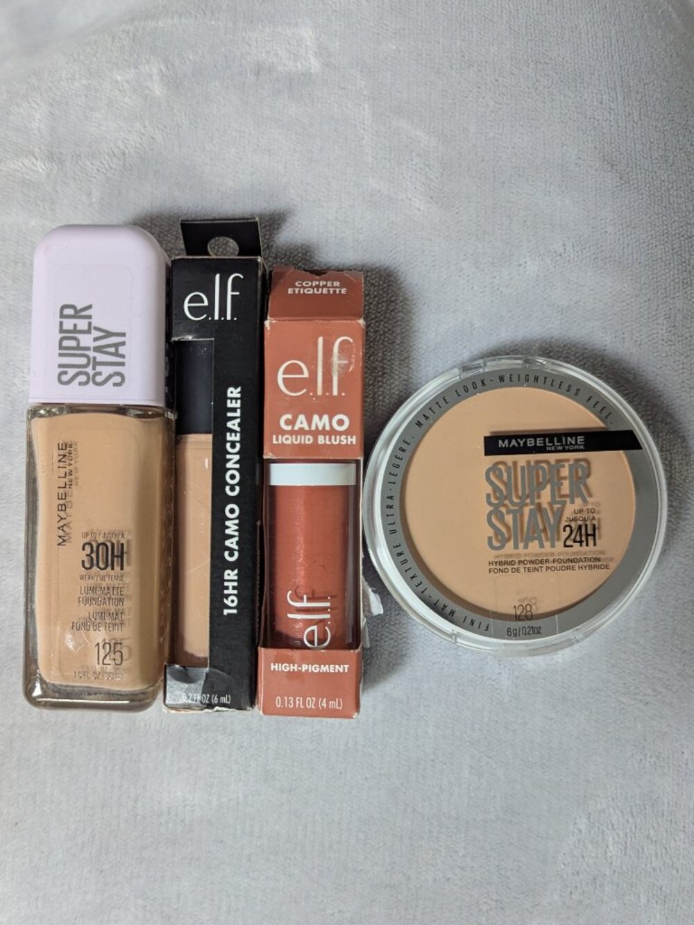 NWT Sealed Maybelline & e.l.f. Makeup Bundle Foundation, Concealer, Blush